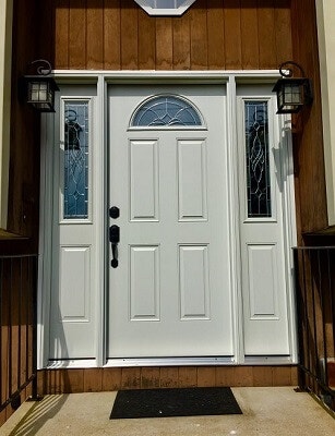 door image of naugatuck home with new vinyl double hung windows and entry door