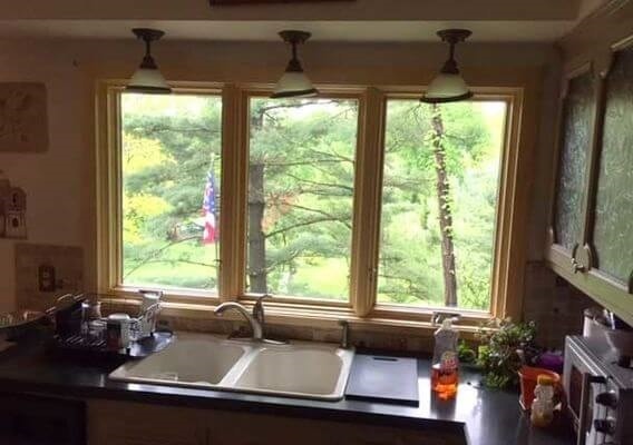 natural pine wood window interiors 