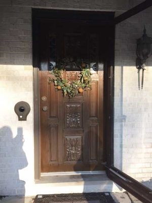 old wood entry door