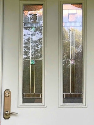 decorative glass on replacement entry door