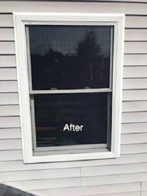 after image of pittsburgh home with new wood double hung window