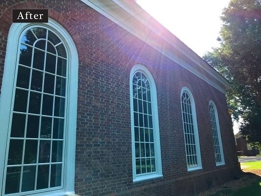 new wood windows for baptist church