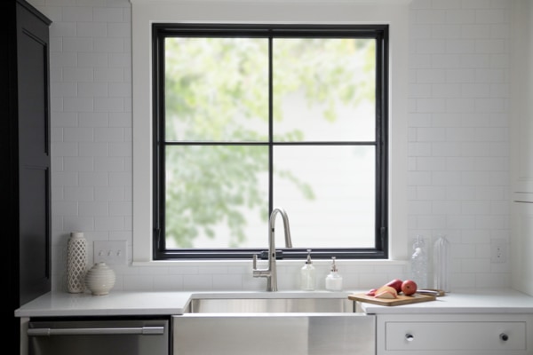 beautiful kitchen window in a move-in ready home