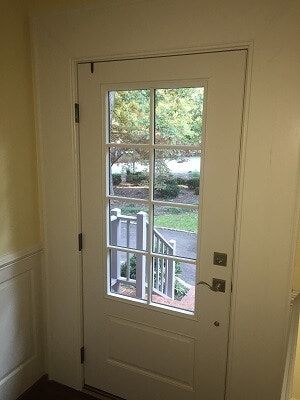 after inside image of virginia home with new fiberglass entry door