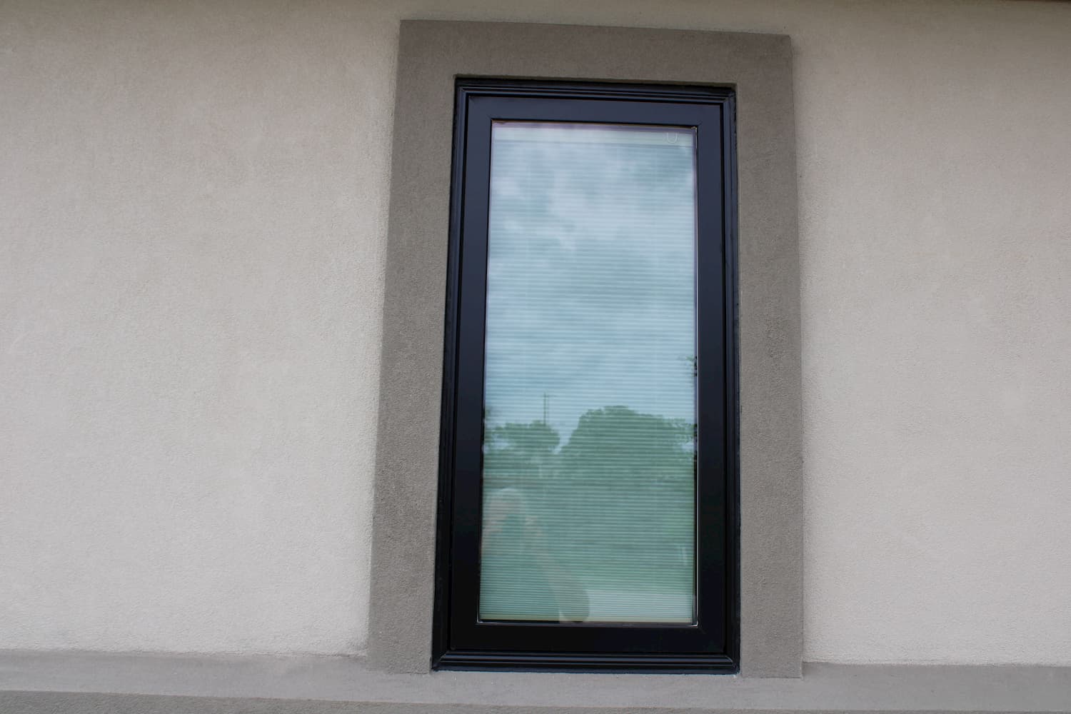 Single window on side of home