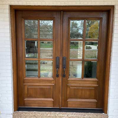 Double wood entry doors added to Brentwood, TN, home