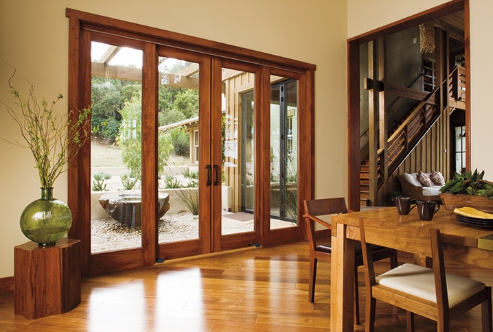 Wood sliding on sale glass doors