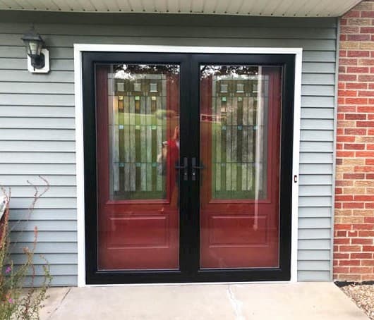 red fiberglass door 