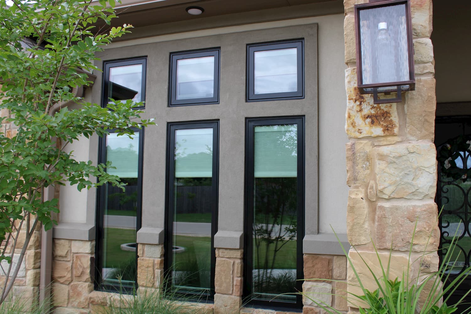 Multi-window exterior of new Austin home