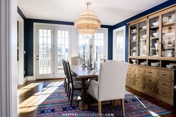 white french patio doors in philly dining room