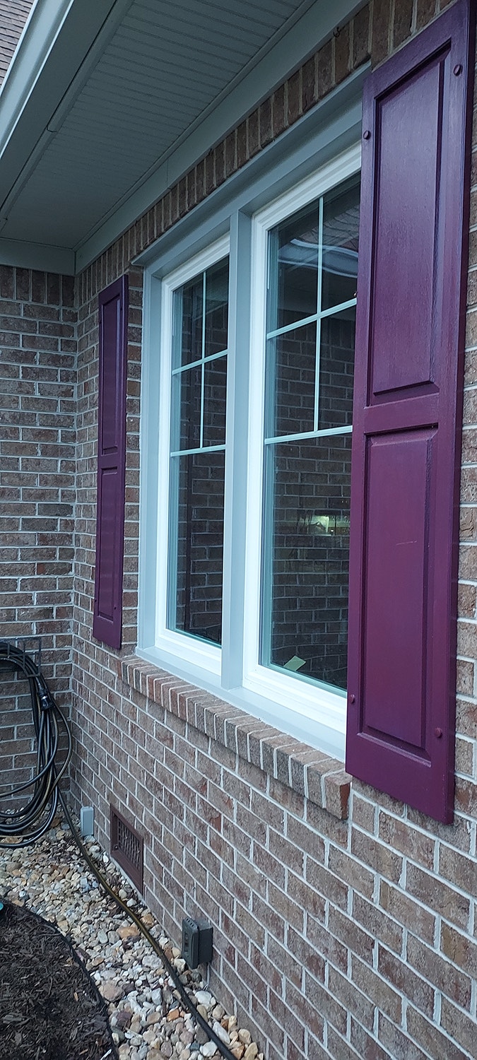 Double-hung windows on Suffolk home