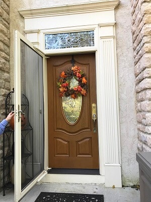 after image of columbus home with new fiberglass entry door