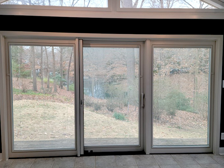 Newport News home interior with new sliding patio doors