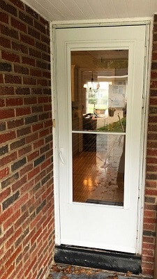 before image of back door on university heights home with new fiberglass entry door