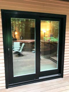 black patio door