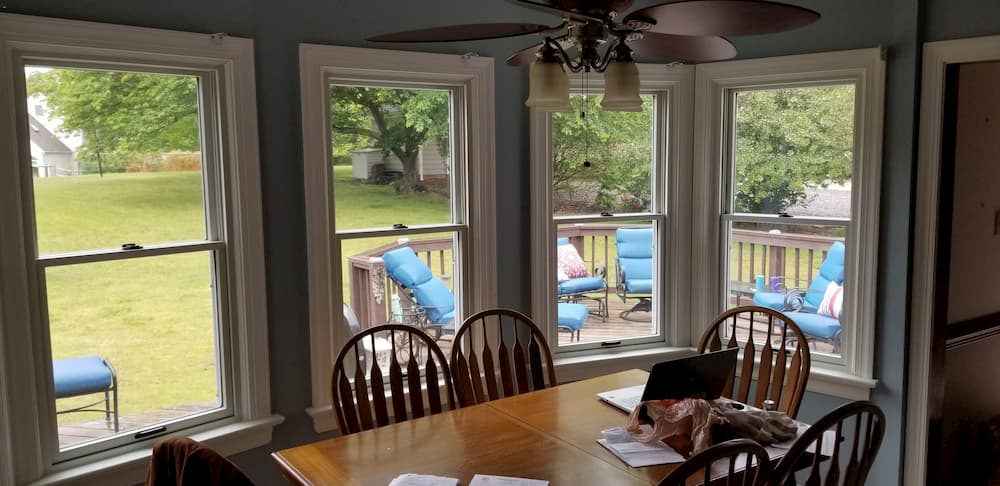 kitchen double hung windows