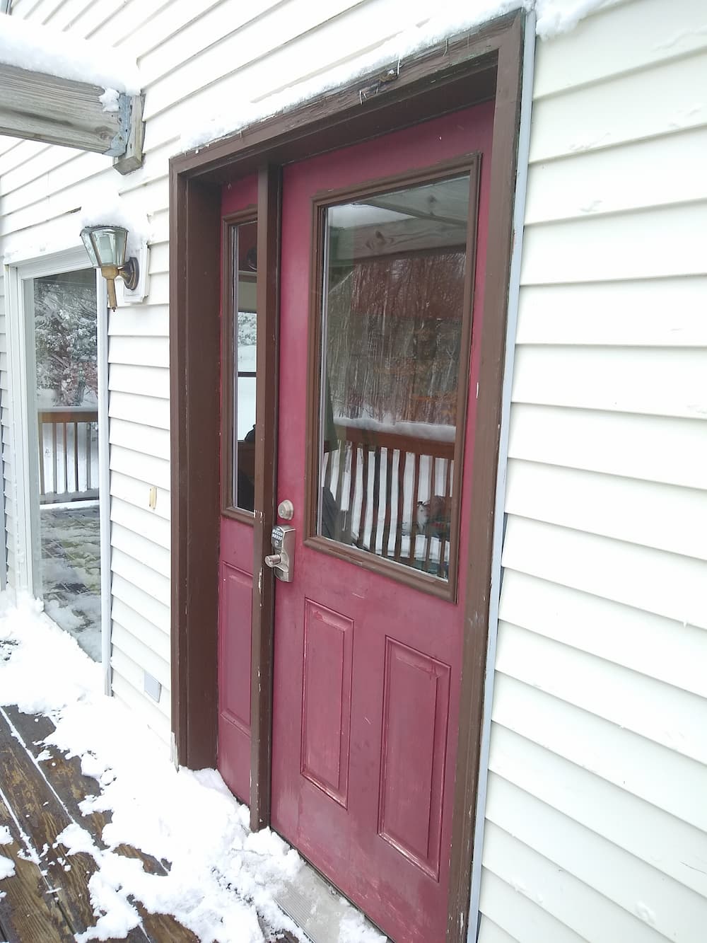 Before view of existing entry door