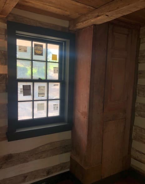 Interior view of a new wood double-hung window