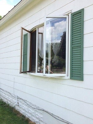 old wood casement windows