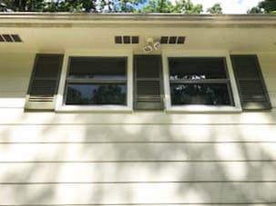 Old double-hung windows