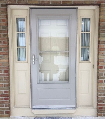 before image of columbus home with new fiberglass entry door