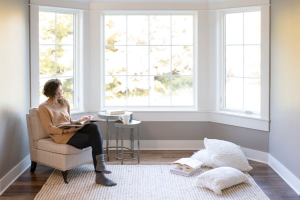 bow and bay windows provide beautiful natural light
