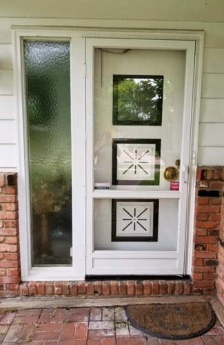 Fiberglass Entry Door Replacement with OSU coloring before