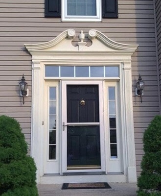 before image of akron home with new fiberglass entry door