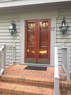 before image of virginia home with new fiberglass entry door