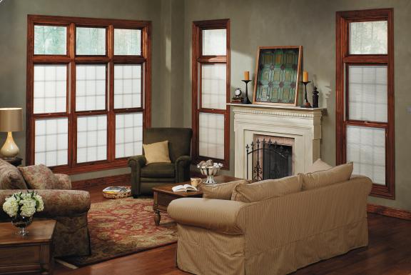 Pella Windows with Grilles and Window Treatments