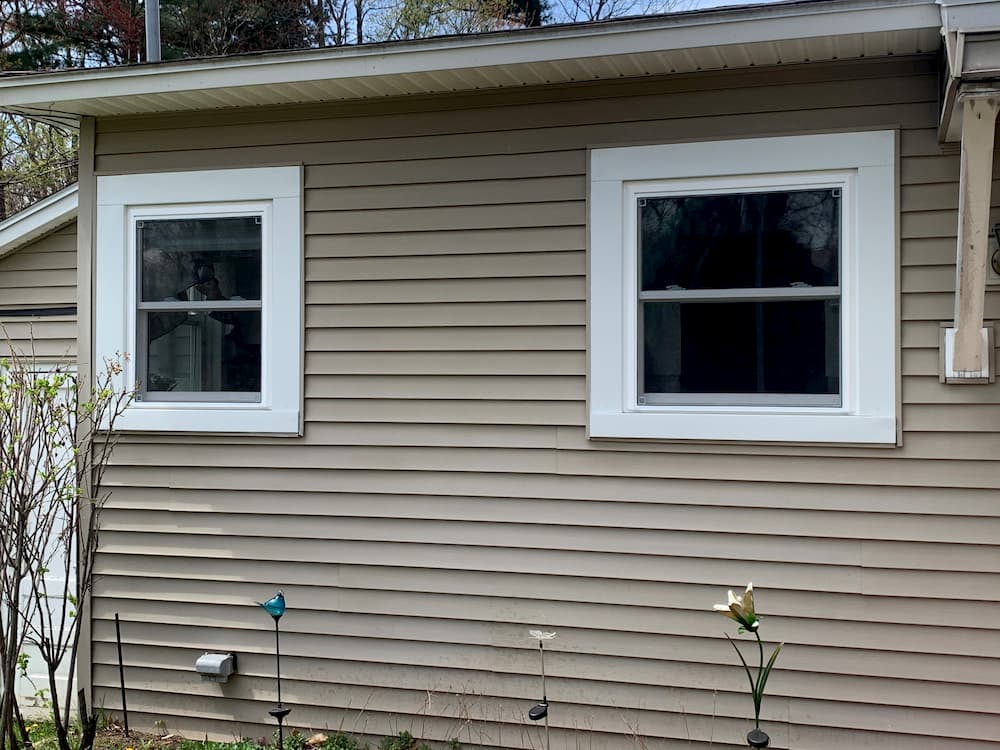 double hung window exterior side view