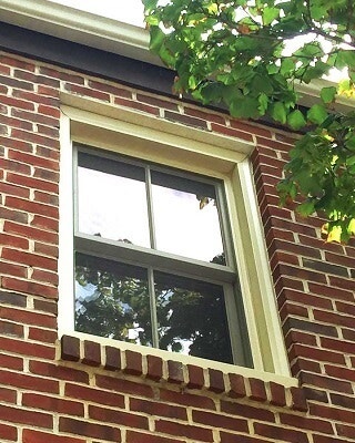 old double-hung window