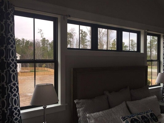 new construction home in richmond virginia gets new fiberglass black windows