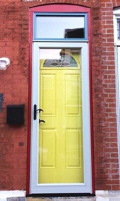 yellow fiberglass entry door replacement
