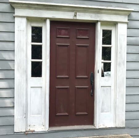 Old faded entry door