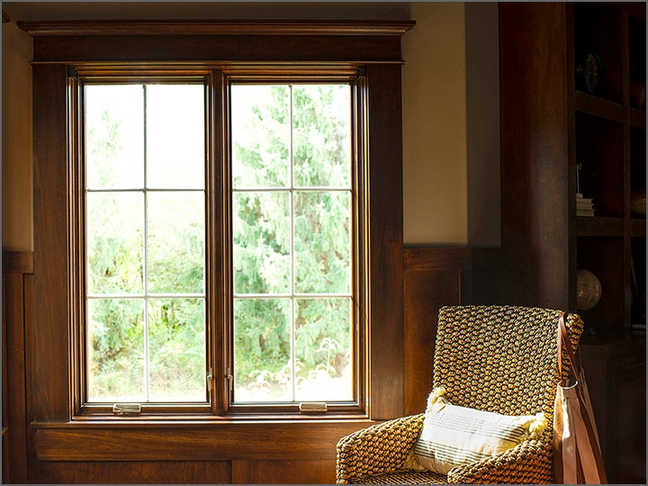 Wood Window in Living Room