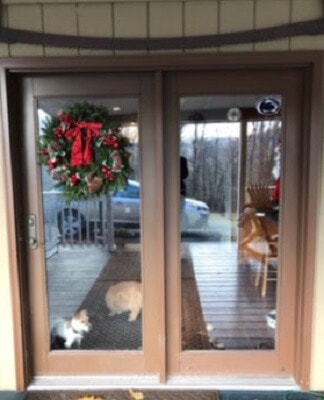 before image of butler home with new fiberglass entry door