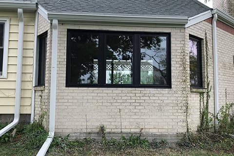 Window replacement in brick walls
