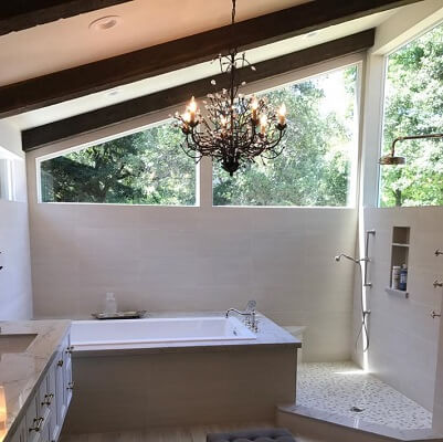 folsom home gets new vinyl picture windows in their bathroom addition