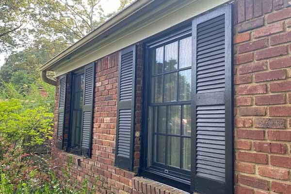 After photo of Pella replacement windows with shutters