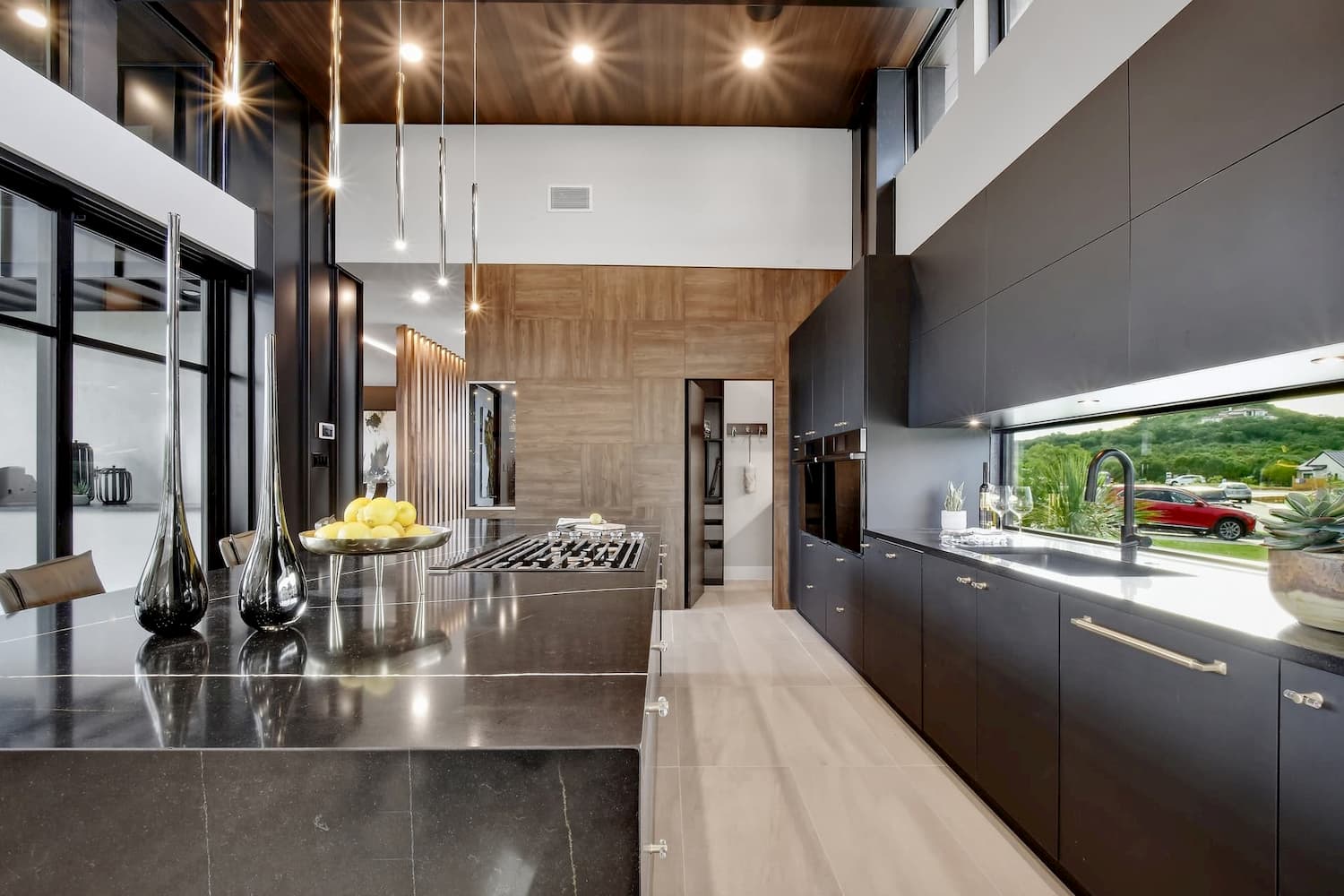 Kitchen of Pella elevated modern parade home