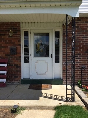 before image of entry door in philadelphia home