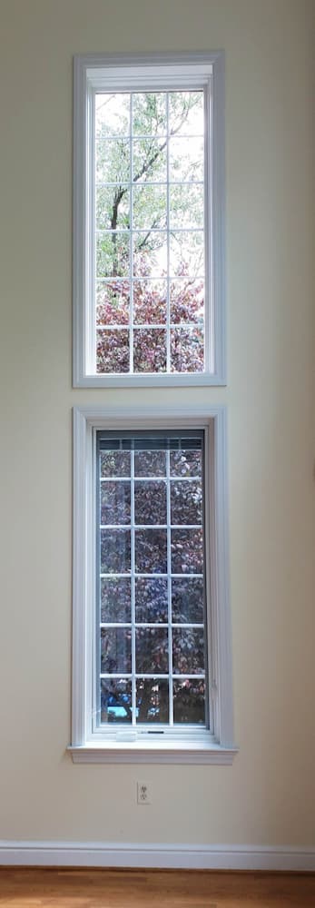 casement windows with between-the-glass blinds