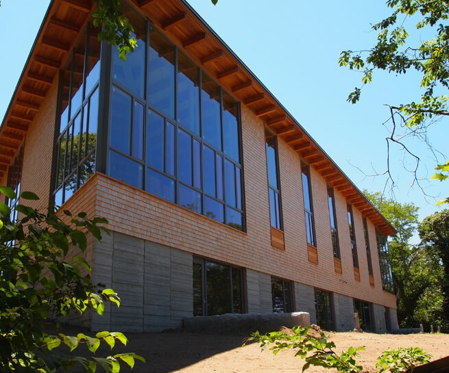 Architect Series Contemporary windows on Eastham Public Libary