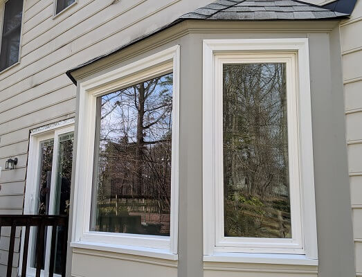 side view of henrico home with new vinyl casement windows