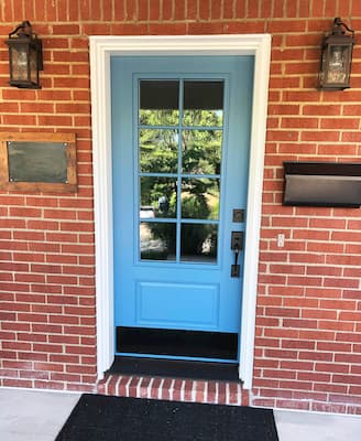 blue entry door