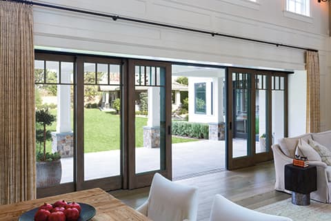 Sliding glass store wall