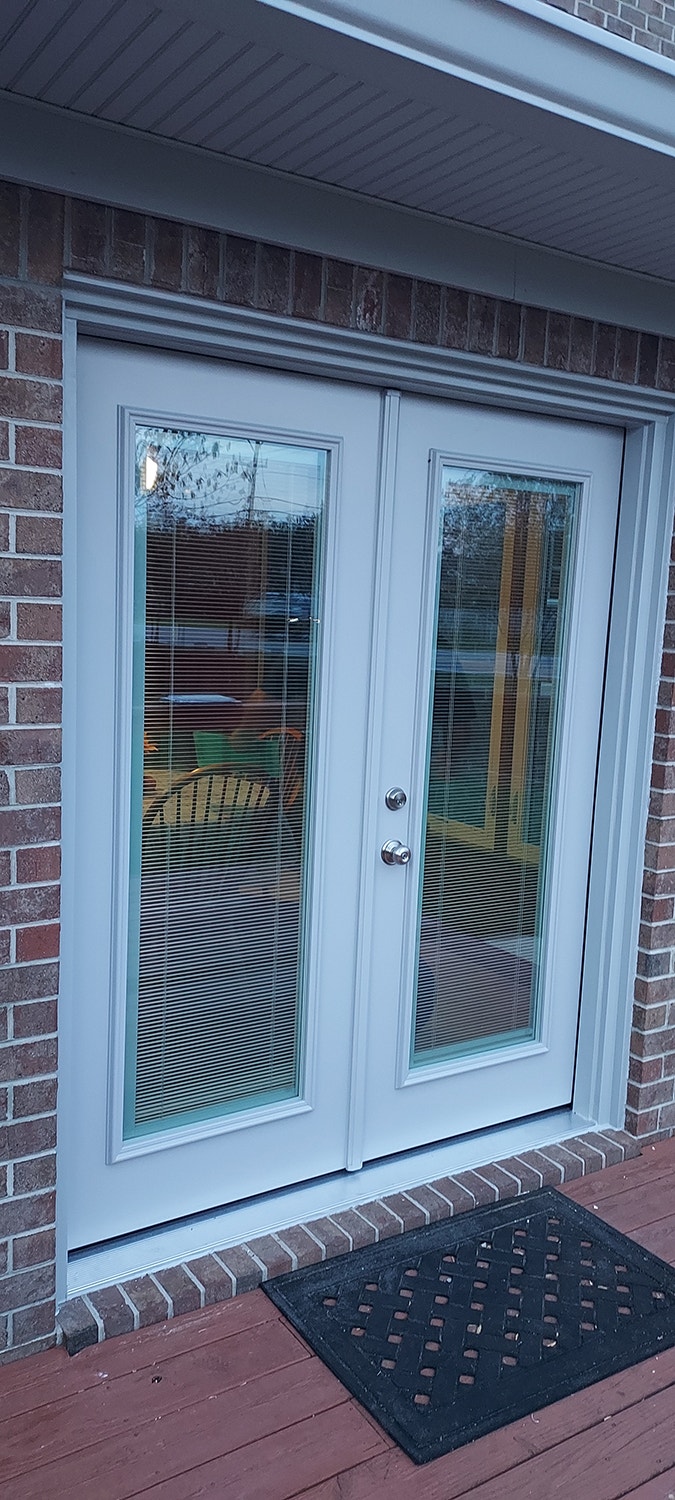 Hinged patio door on Suffolk home