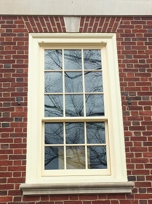 wood casement window replacement at Penn State