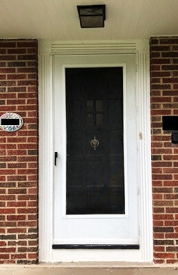 before image of front door on university heights home with new fiberglass entry door